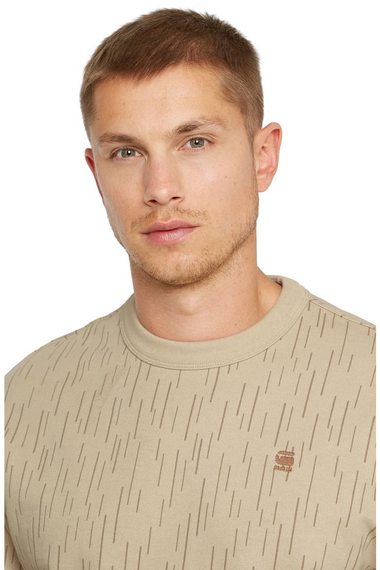 Allover Print Organic Cotton Crewneck Sweatshirt, Alternate, color, BEIGE RAIN CAMO