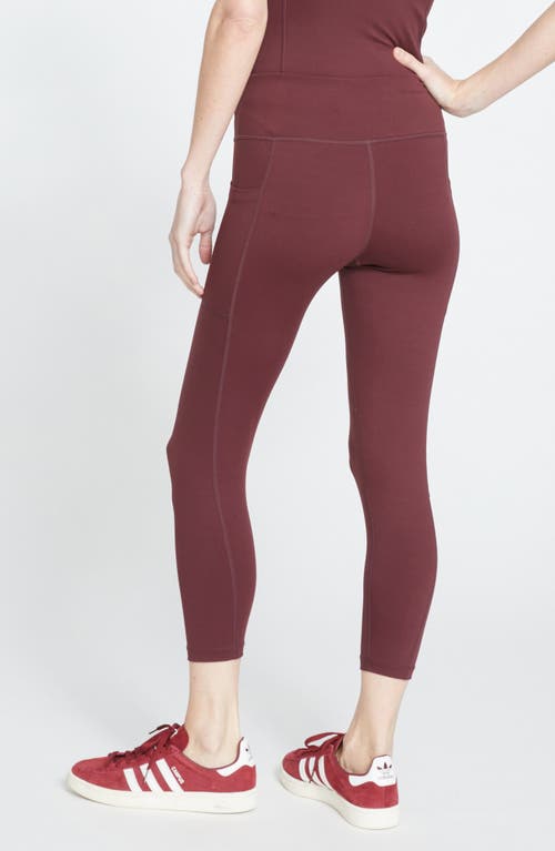 Universal Standard Next To Naked Pocket Ankle Leggings In Black Cherry
