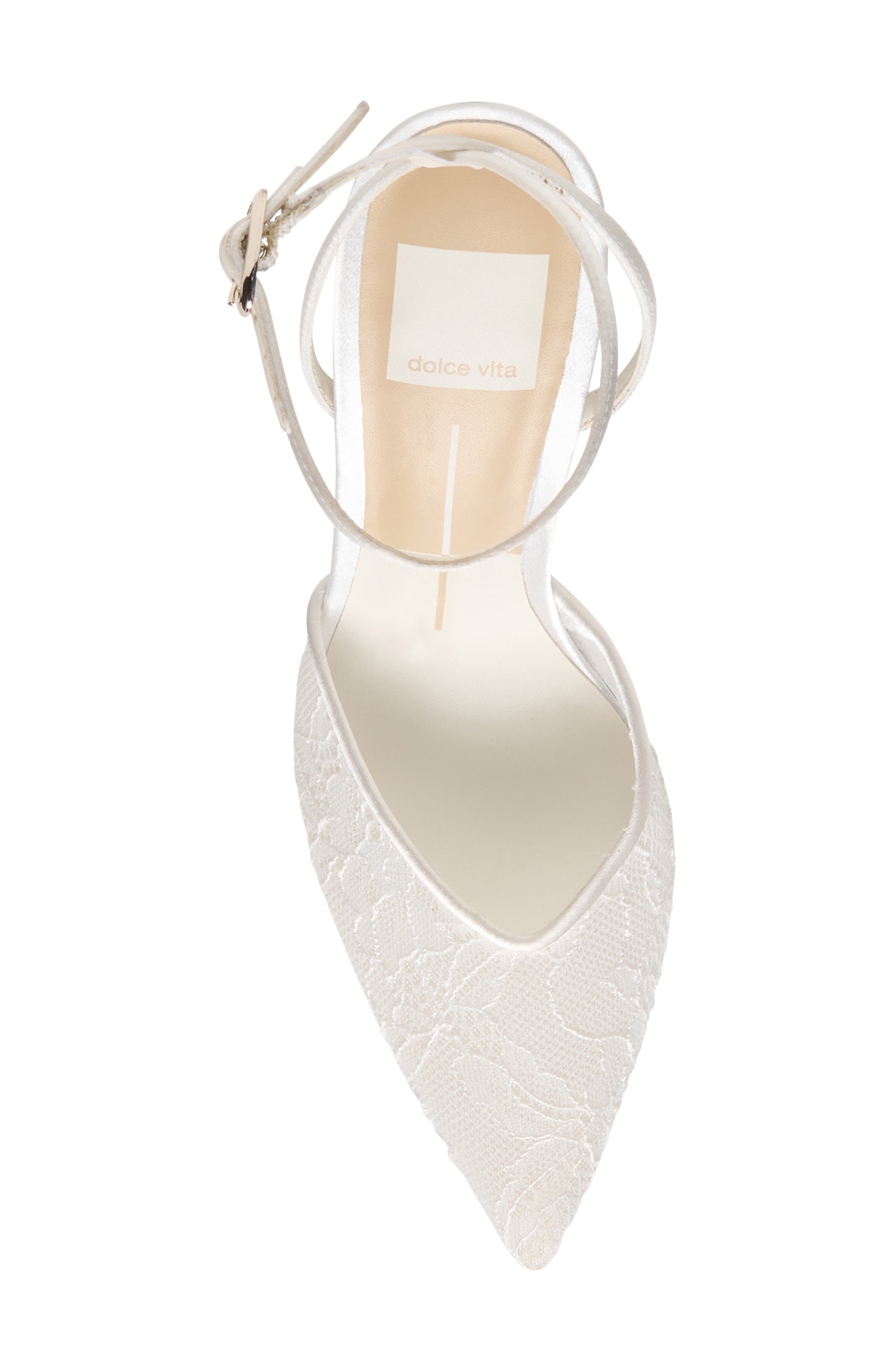 Elara Lace Pump, Alternate, color, WHITE LACE