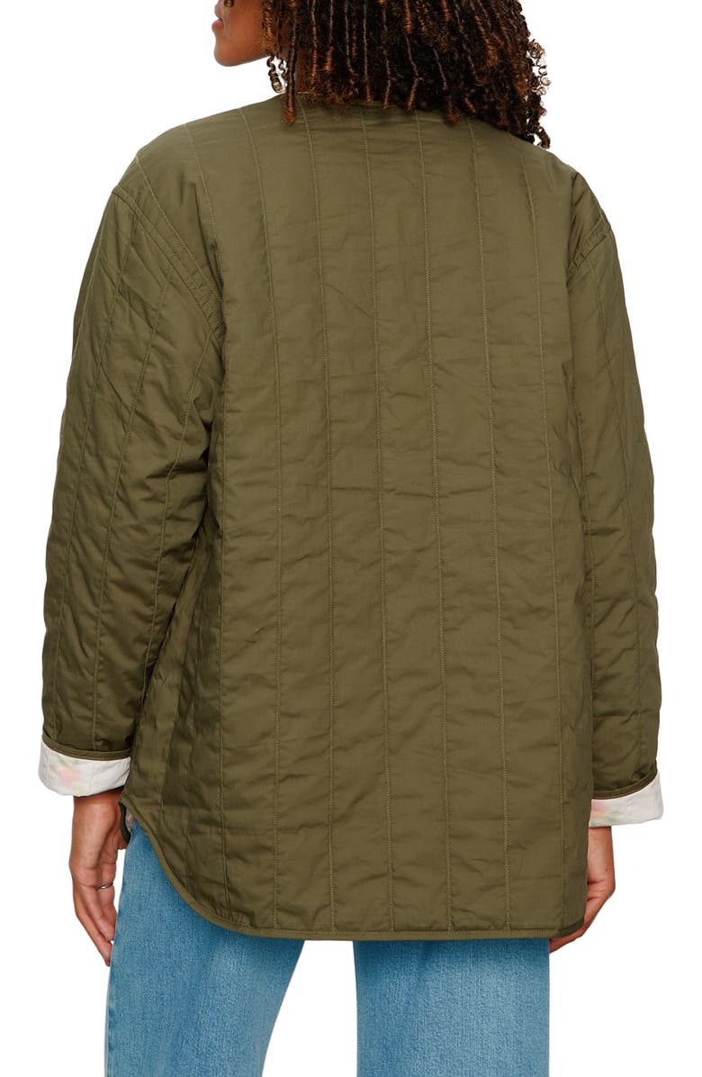 Sanctuary Reversible Cotton Quilted Jacket, Alternate, color, Kalamata Green