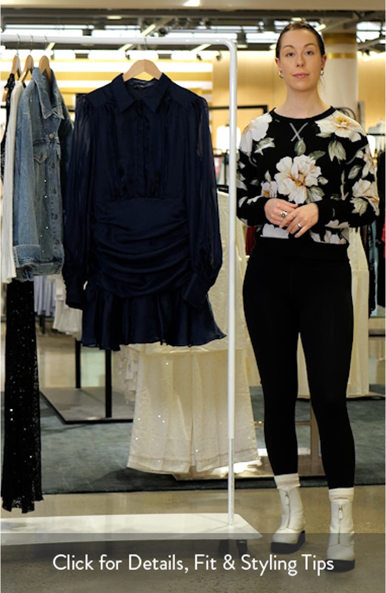 Milani Long Sleeve Organza Shirtdress, sales video thumbnail