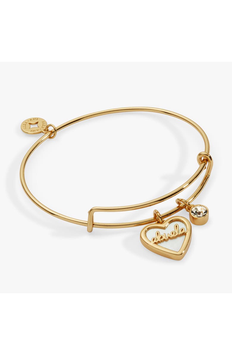 Alex and Ani Abuela Mother of Pearl Heart Bangle Bracelet Duo, Main, color,