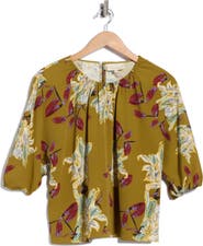 MELLODAY Printed Satin Top