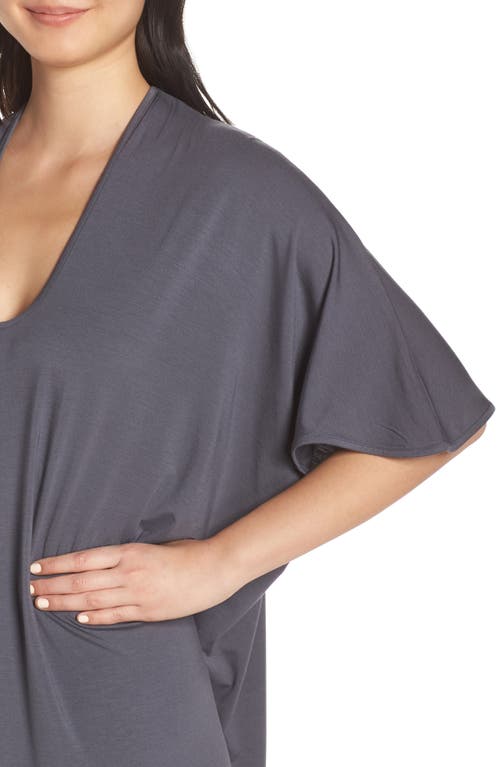 Barefoot Dreams Luxe Jersey Nightgown In Graphite