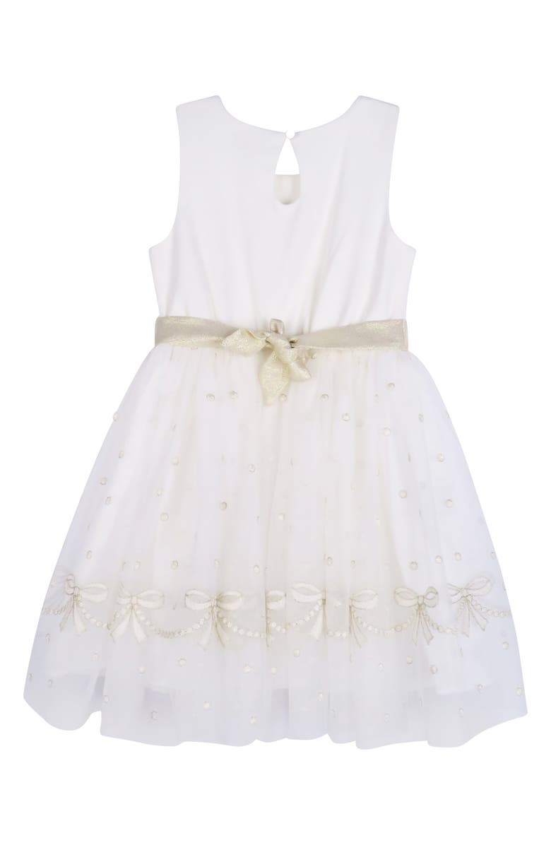 Zunie Kids' Bow Border Dress, Alternate, color,
