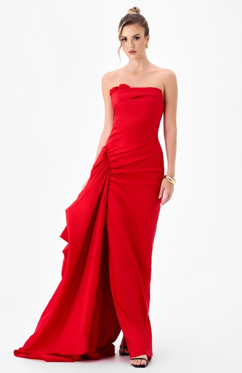 Kerry Pleated Sash Gown