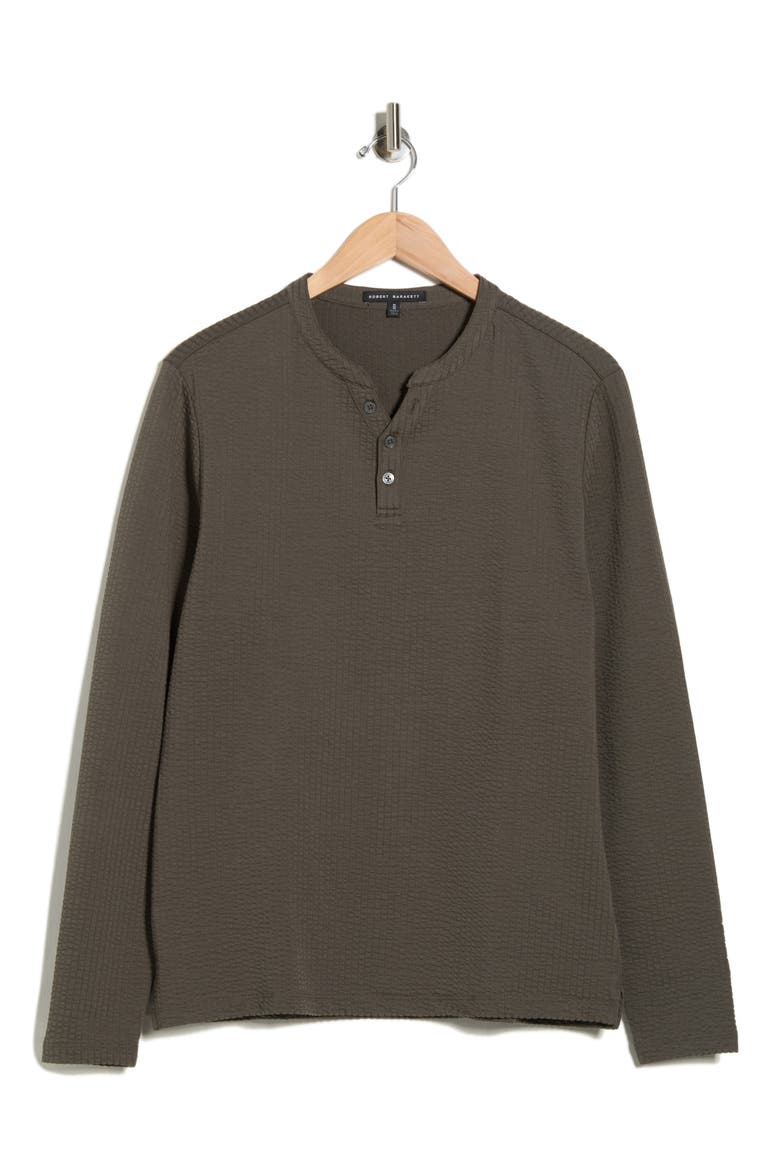 Jeffrey Y-Neck Henley Top, Alternate, color, DARK OLIVE