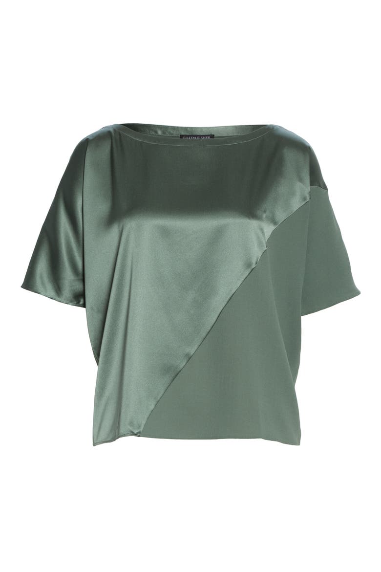 Stretch Silk Top, Alternate, color, NORI
