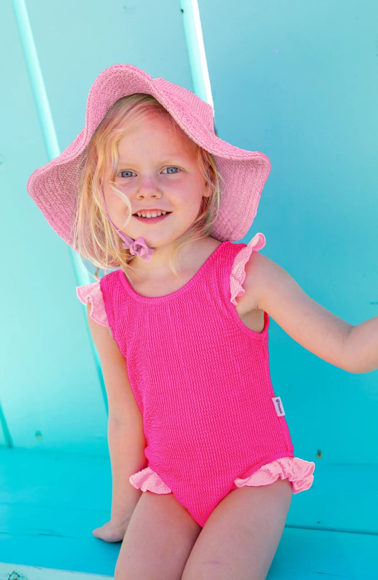 Limeapple Infant Crinkle Sunhat, Alternate, color, Pink