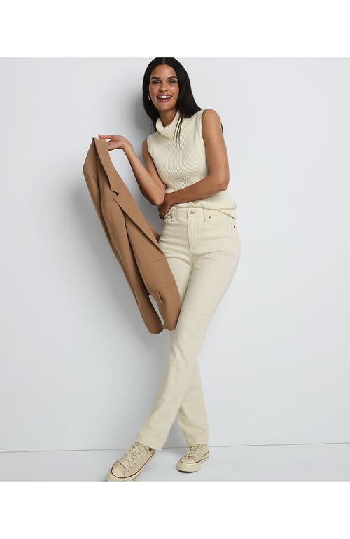Lands' End Recover Mid Rise Straight Leg Blue Jeans In Natural