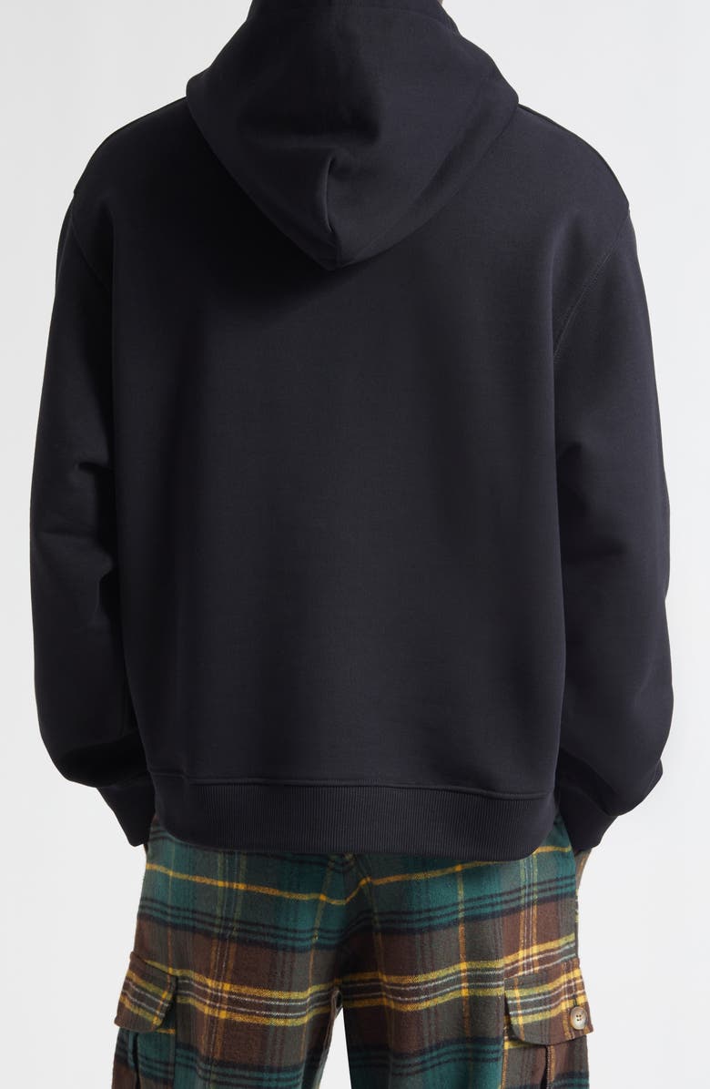 Sky High Farm Workwear Gender Inclusive Perennial SHF Logo Regenerative Cotton Graphic Hoodie, Alternate, color, Black