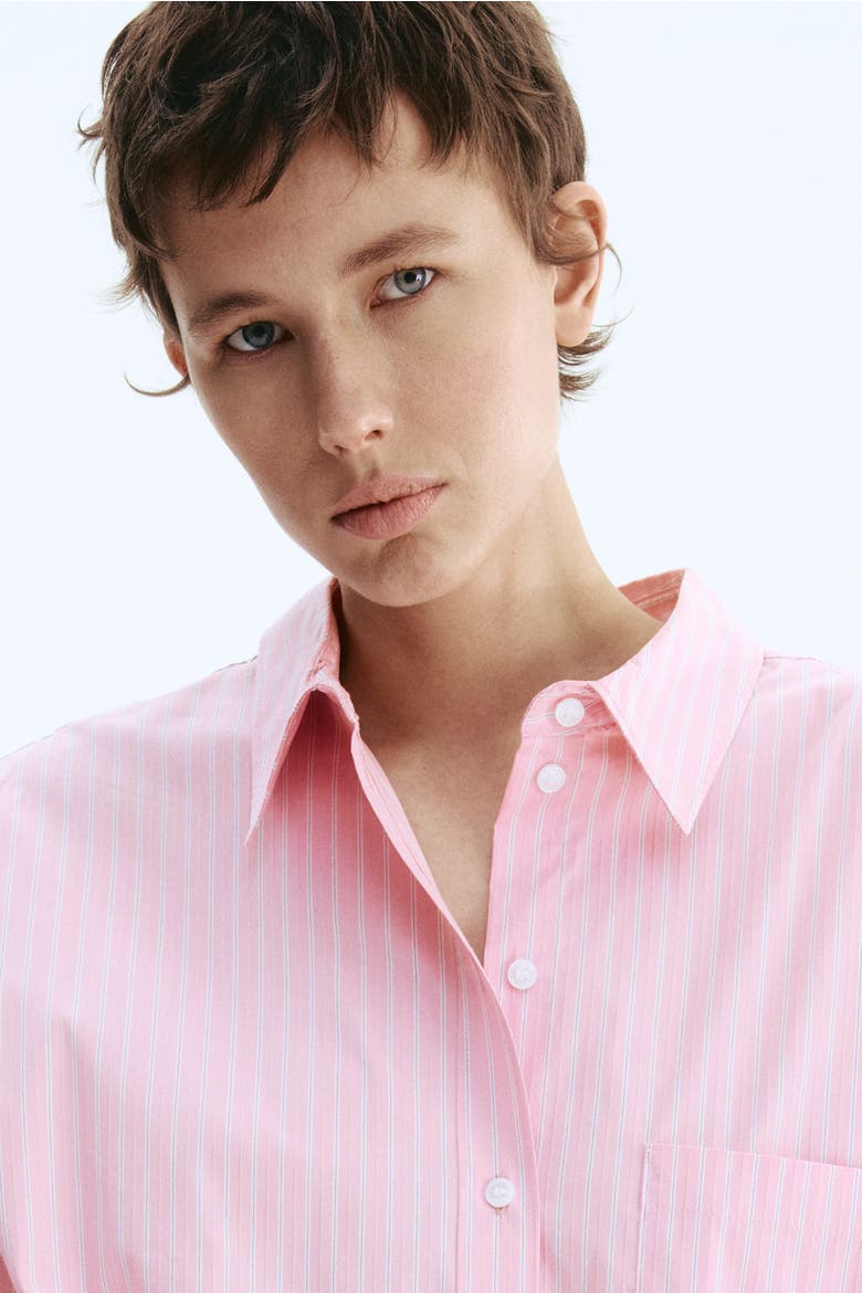 Oversized Shirt, Alternate, color, Pink/striped