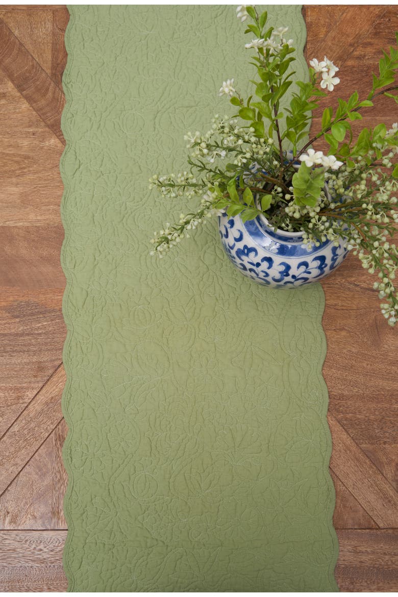 Christiana Machine Wash Runner 14 x 51", Alternate, color, Green