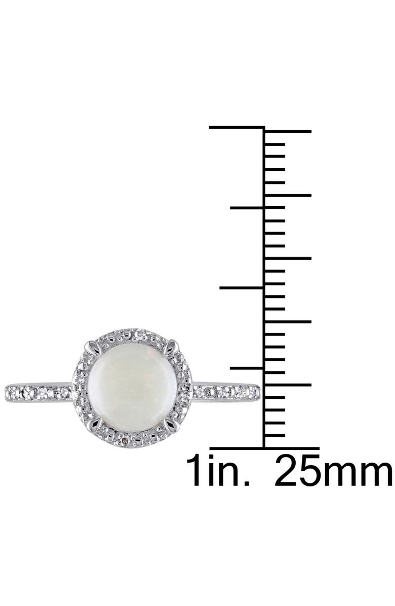 Julianna B. Opal & Diamond Accent Halo Ring, Alternate, color, Opal