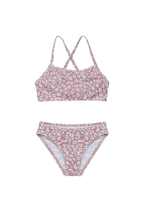 Leopard Love Criss Cross Strap Swim Set