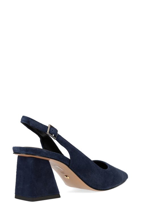 Pelle Moda Florin Slingback Pointed Toe Pump In Blue