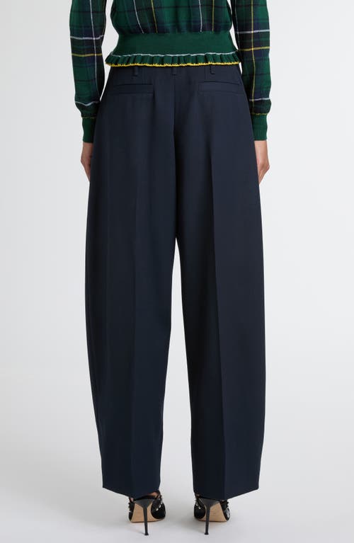 Alexander Mcqueen Mcqueen Pleated High Waist Wide Leg Tailored Wool Trousers