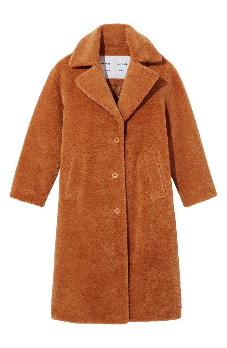 Proenza Schouler White Label Teddy Bear Fleece Coat, Alternate, color,