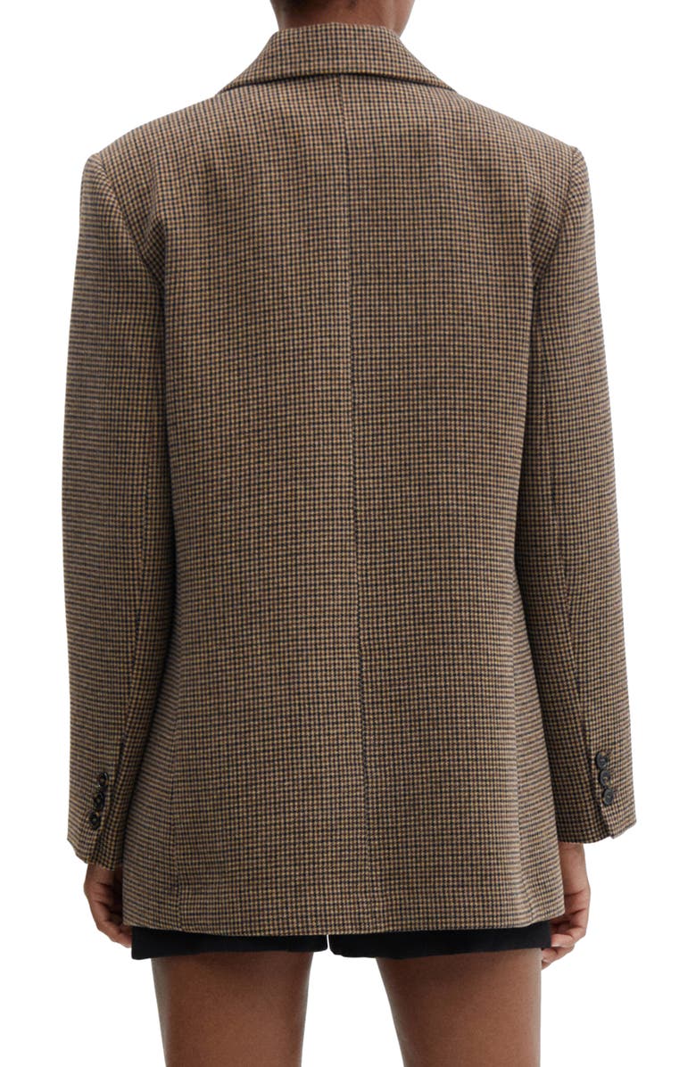 MANGO Houndstooth One-Button Suit Blazer, Alternate, color,