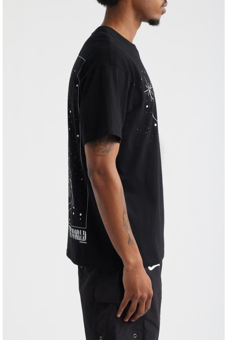 Star Gazing Cotton Graphic T-Shirt, Alternate, color, BLACK