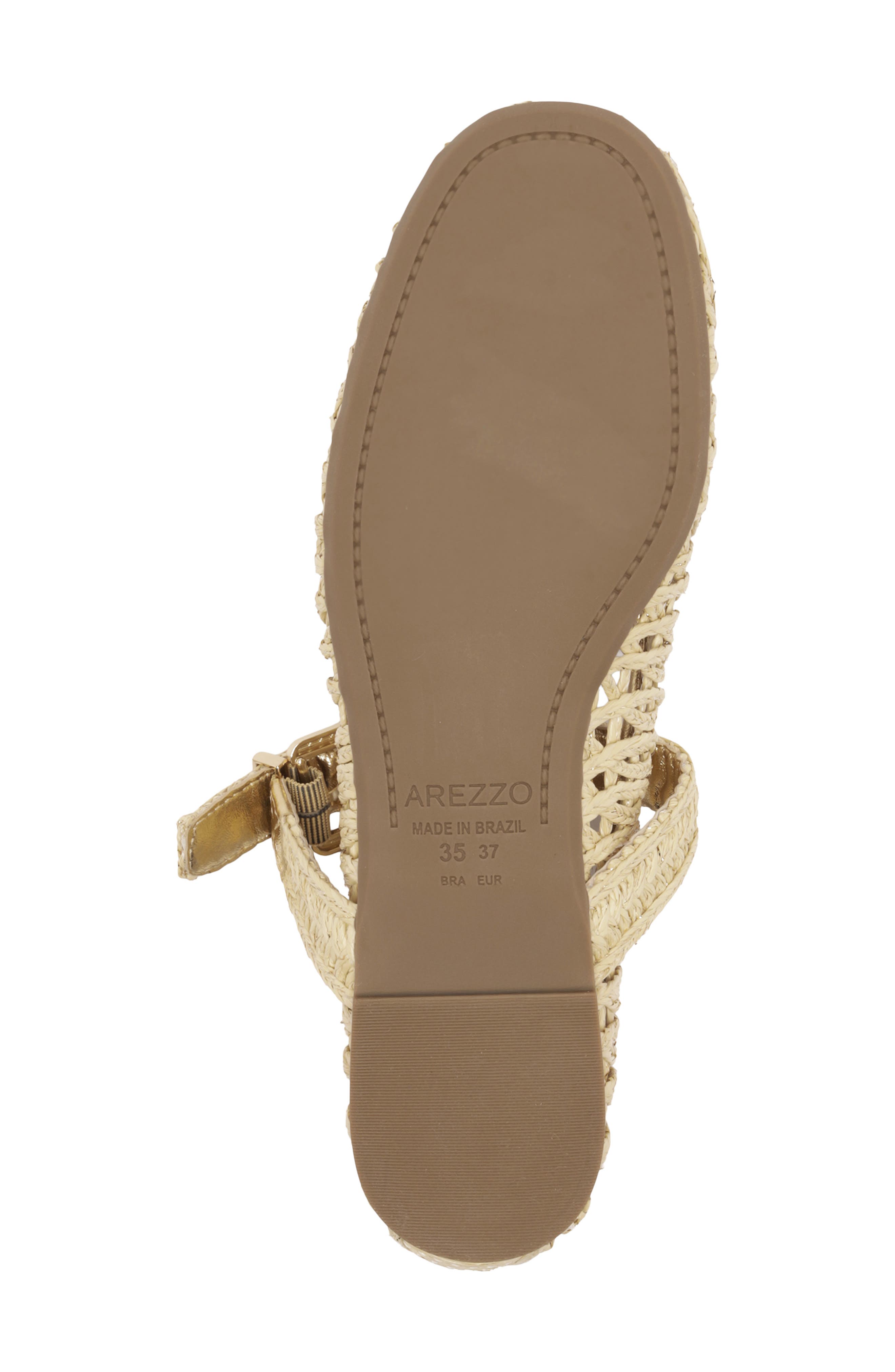 Arezzo Ciara Mary Jane Ballet Flat, Alternate, color, Natural Gold