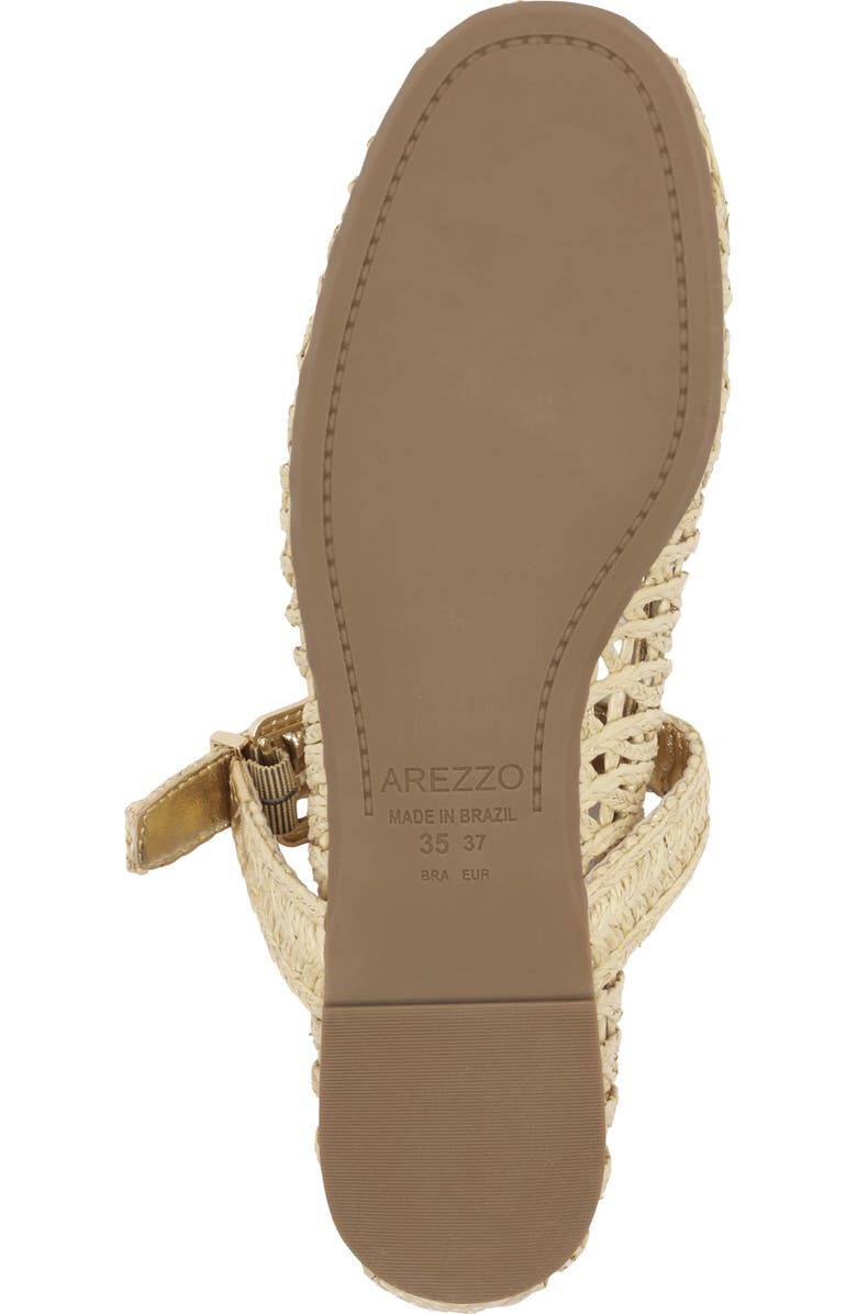 Arezzo Ciara Mary Jane Ballet Flat, Alternate, color, Natural Gold