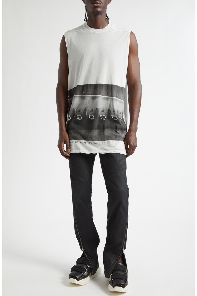 Jumbo Graphic Cotton Muscle Tee, Alternate, color, MILK WASH/ BLACK