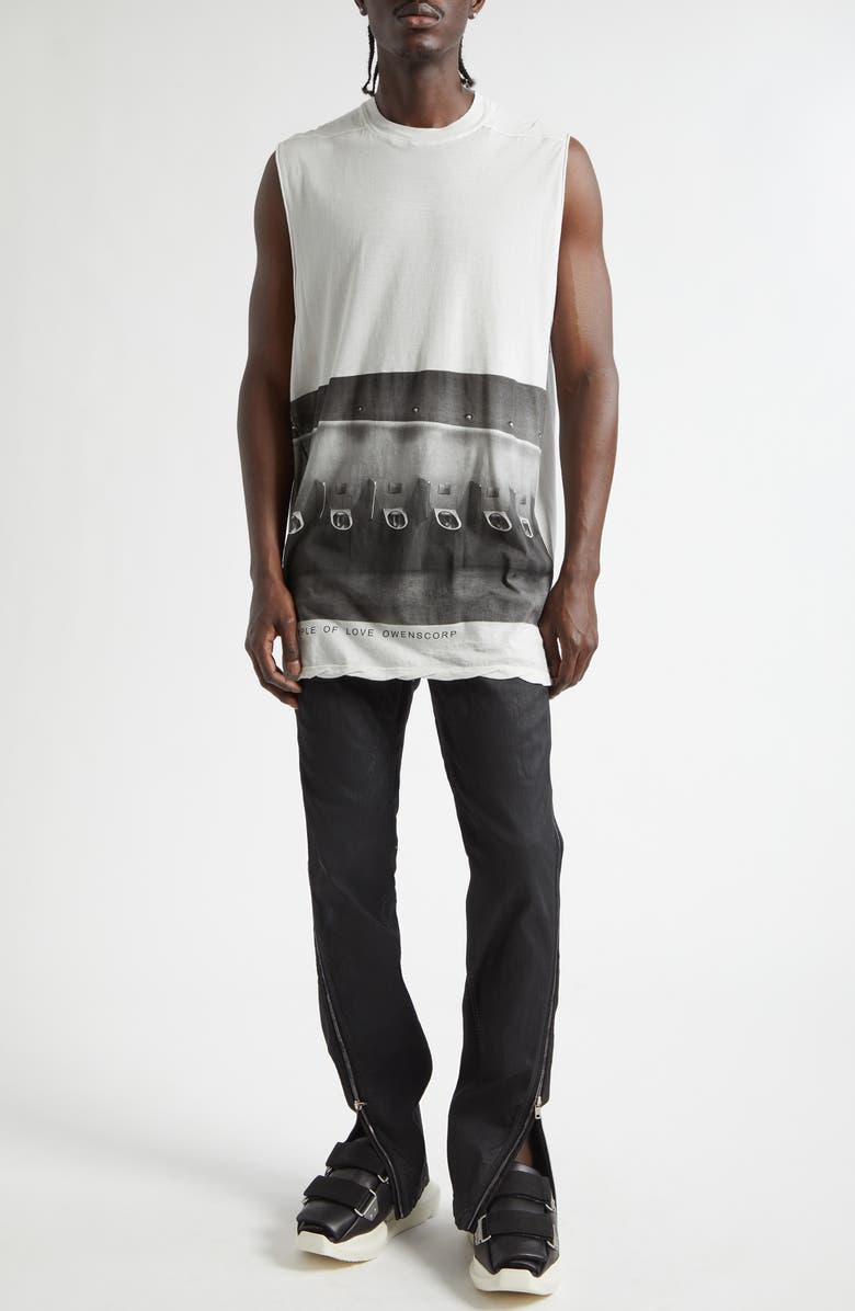 Rick Owens Vega Zip Leg Skinny Jeans, Alternate, color, Black