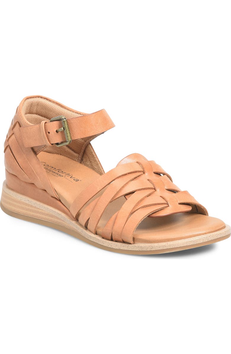 Comfortiva Marina Wedge Sandal, Main, color, Luggage
