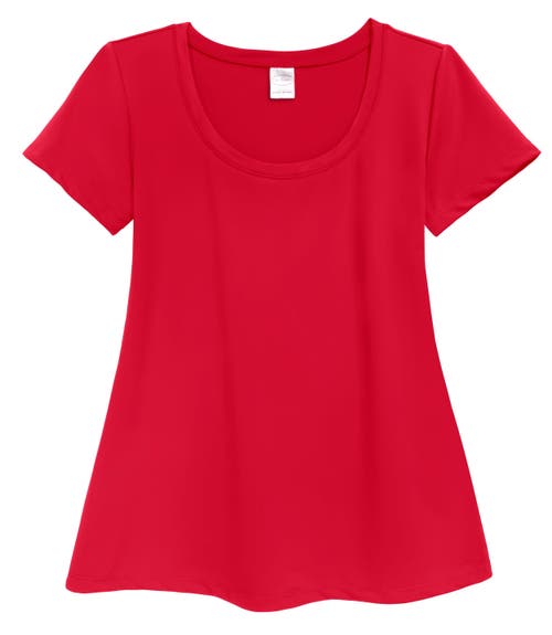 City Threads Upf 50+ Short Sleeve Flowy Swim Rashguard In Red