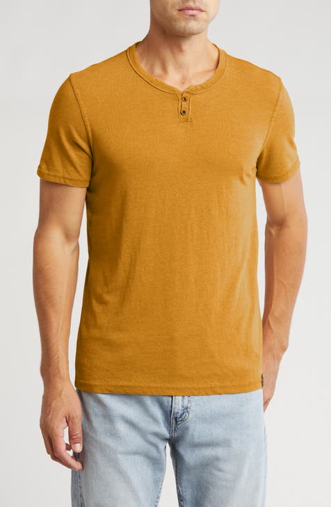 Button Notch Neck T-Shirt