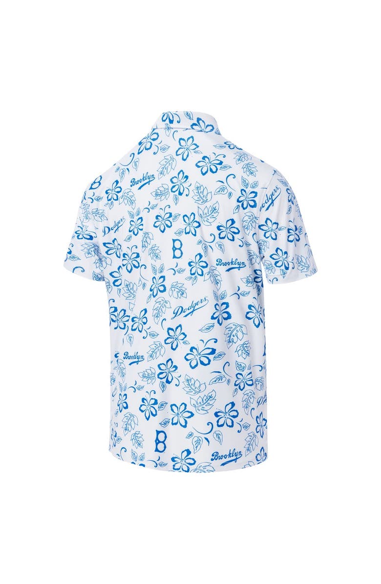 Reyn Spooner Men's Reyn Spooner White Brooklyn Dodgers Cooperstown Collection Performance Polo, Alternate, color, 