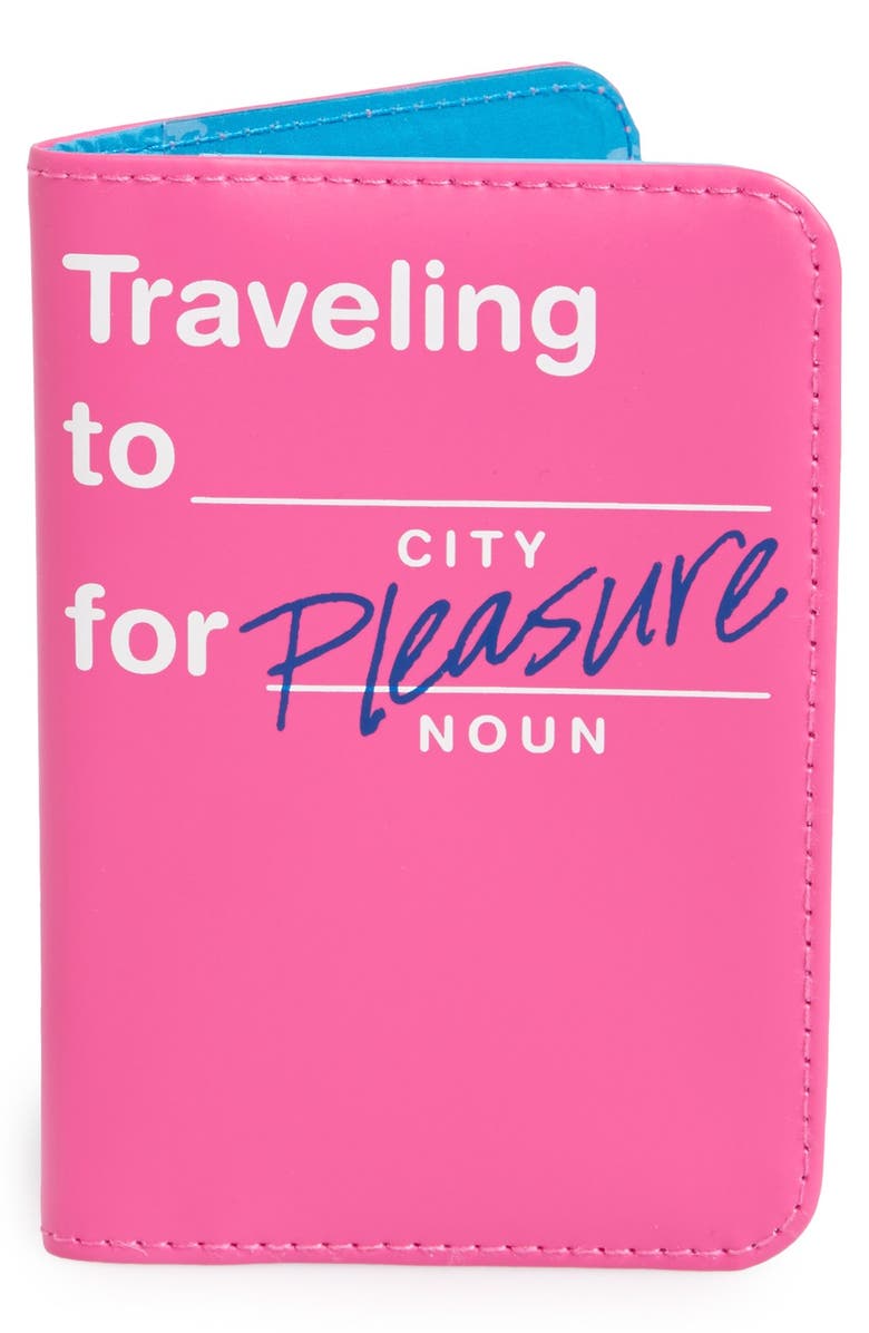 Flight 001 'Traveling to _____ for Pleasure' Passport Cover, Main, color, 