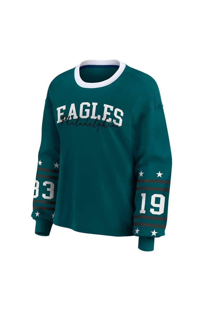 WEAR by Erin Andrews Women's WEAR by Erin Andrews  Midnight Green Philadelphia Eagles Sport Long-Sleeve T-Shirt, Alternate, color, Green