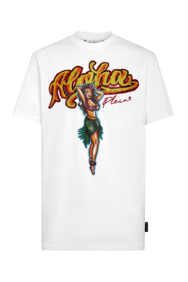 T-Shirt Round Neck Ss Hawaii Men, Alternate, color, white