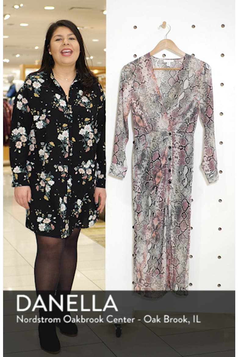 Snake Print Chiffon Midi Dress video