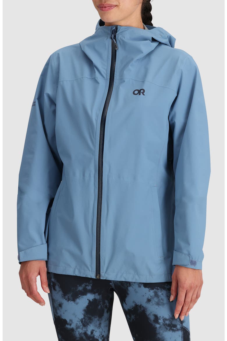 Stratoburst Packable Rain Jacket, Main, color, OLYMPIC