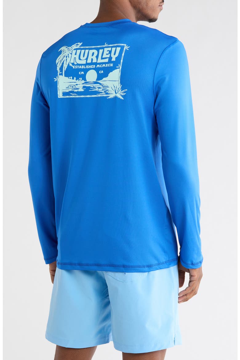 Island Vibes Long Sleeve Sunshirt, Alternate, color, BLUE