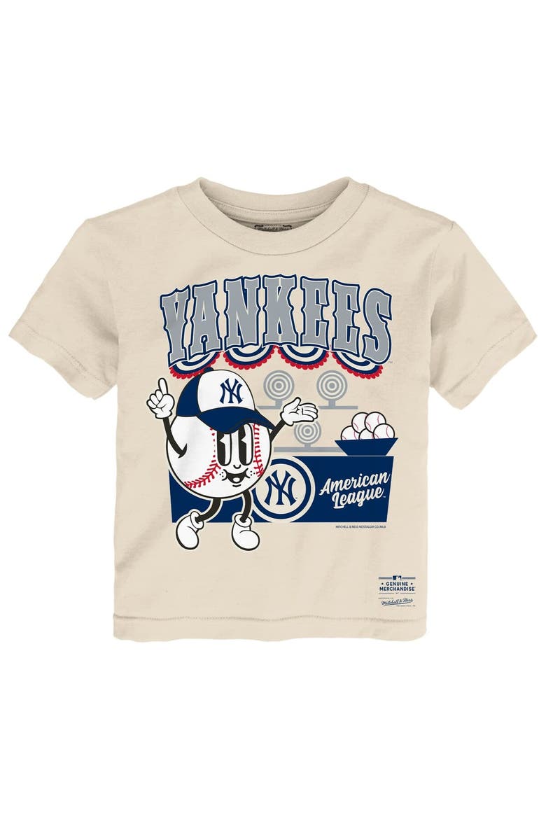 Toddler Mitchell & Ness  Cream New York Yankees Step Back Up T-Shirt, Main, color, Cream