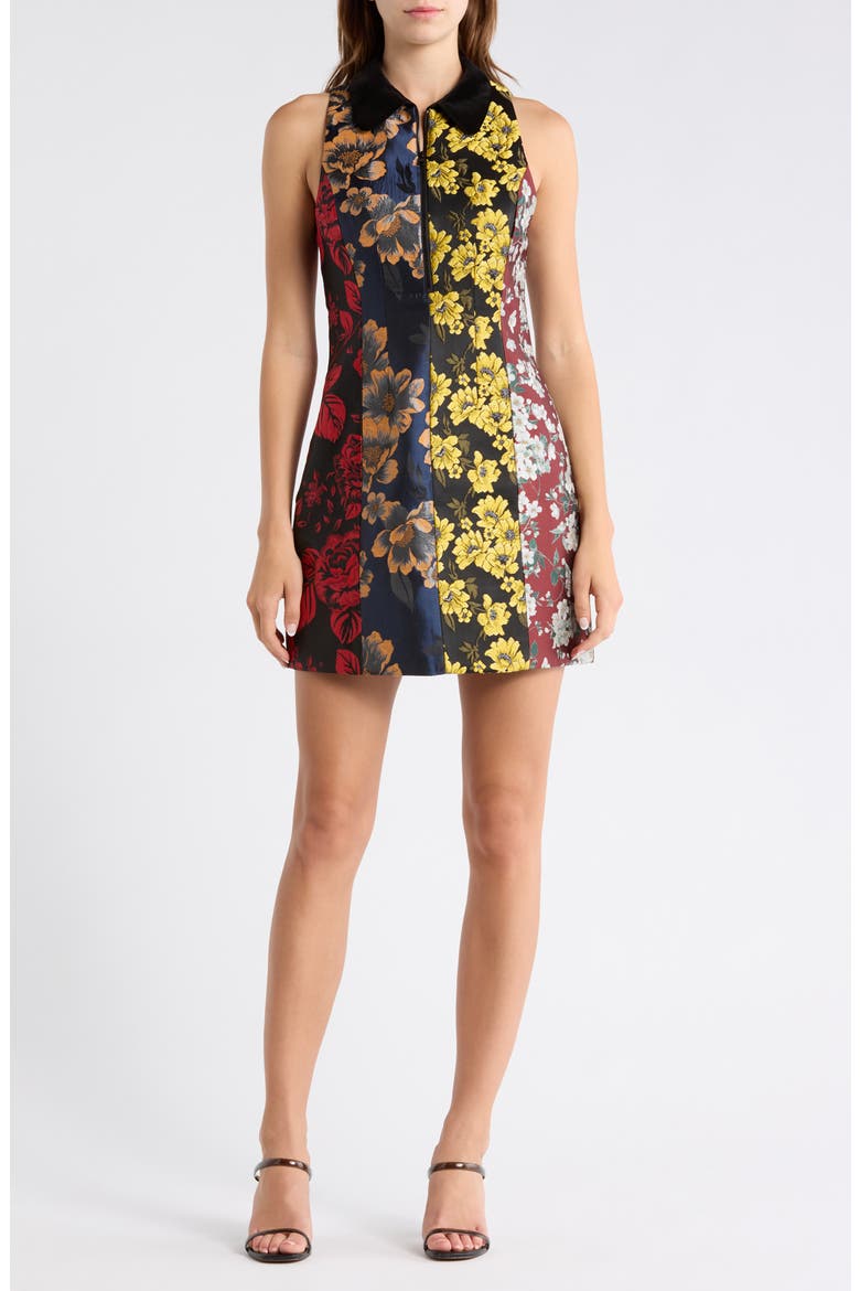 alice and olivia velia mini dress VELIA EMBELLISHED MINI GOWN in BLACK/OFF WHITE