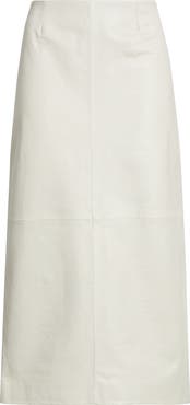 Nordstrom Embossed Leather Pencil Midi Skirt