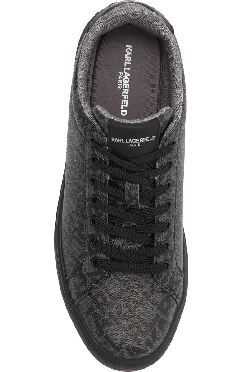 KARL LAGERFELD PARIS Allover Logo Sneaker, Alternate, color, Black