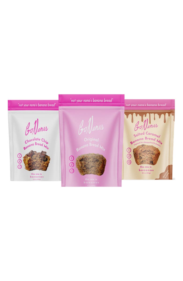 GONANAS BANANA BREAD MIX VARIETY PACK, Main, color, 