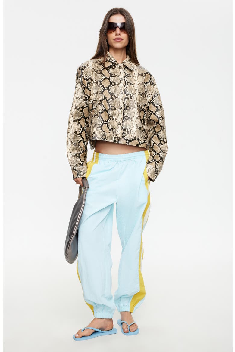 Angel Faux Snakeskin Jacket, Alternate, color, CAMEL