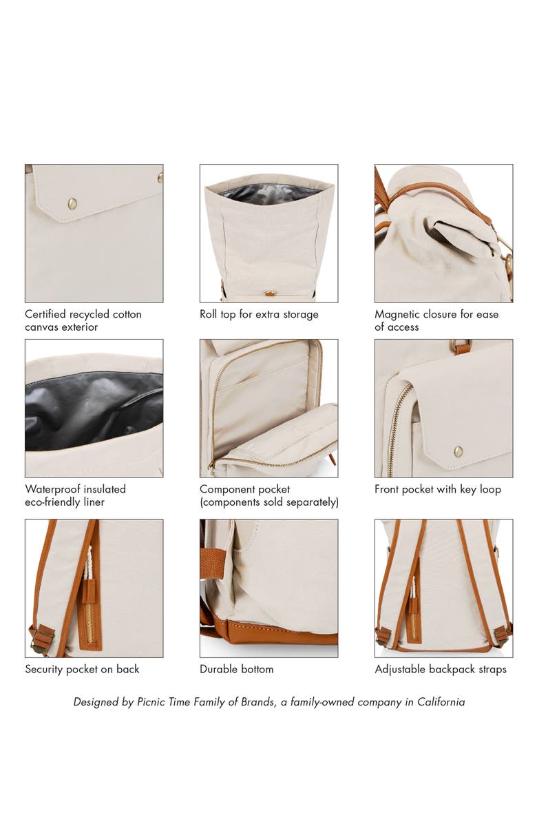 Picnic Time Carmel Picnic Backpack, Alternate, color, Beige