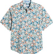 Tommy Bahama Nova Wave Glass Half Full Short Sleeve Seersucker Button-Up Shirt
