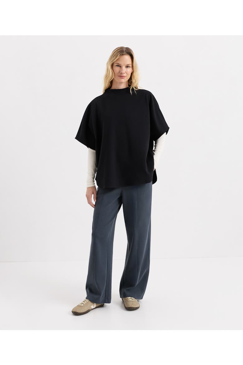 Organic Cotton Roam Capelet Top, Alternate, color, Black
