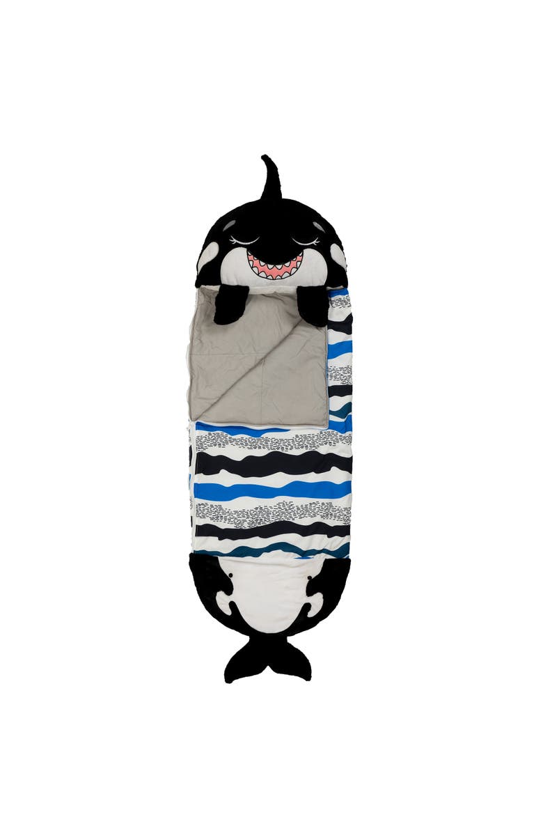 Happy Nappers Pillow and Sleepy Sack Medium Ozzy The Black Shark, Main, color, Black