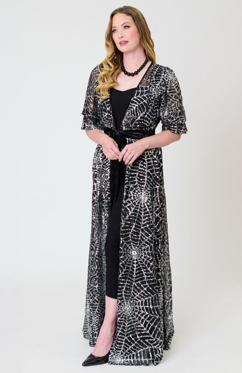 Floral Velvet Burnout Duster