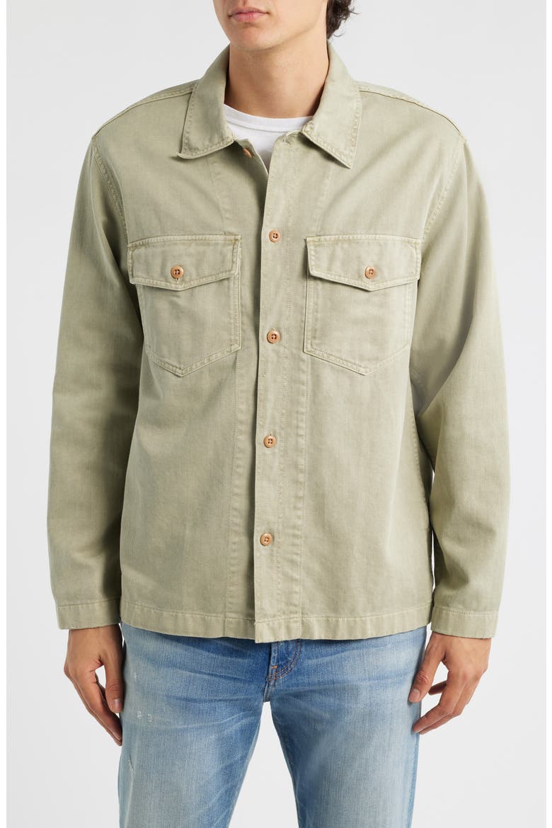 Cotton Twill Shirt Jacket, Alternate, color, EARTHEN SAGE